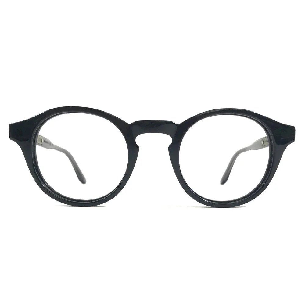 Bottega Veneta Eyeglasses Frames BV0023S 002 Black Gray Round Full Rim 46-23-140
